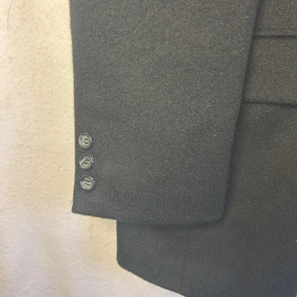 Hunt Valley 100% Camel Hair Blazer coat jacket Men 42R Classic Fit Navy Blue EUC
